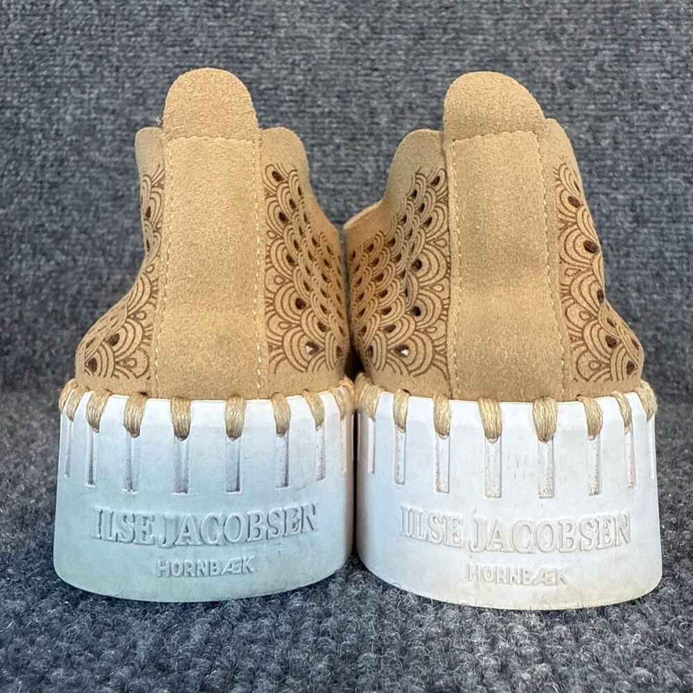 Ilse Jacobsen Tulip Platform Slip On Sneakers Shoes Beige Tan Women Size 8 EU 38 - Picture 8 of 9